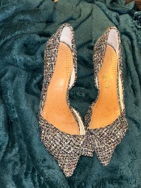 1901 Tweed Pointed Toe Flats - Black Multicolor